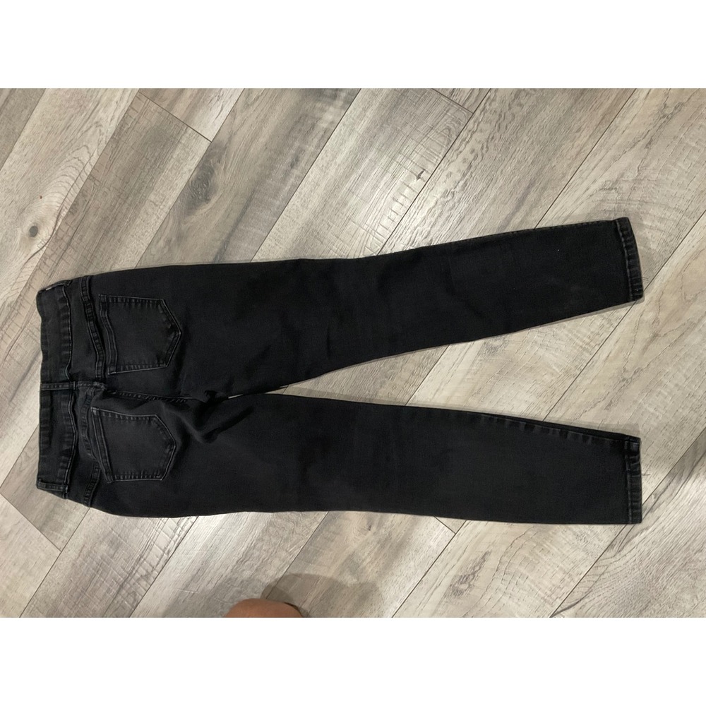 HT Denim Womens Hi-Rise Super Skinny Jeans Black O-Ring Triple Button Size 7 - Picture 8 of 8